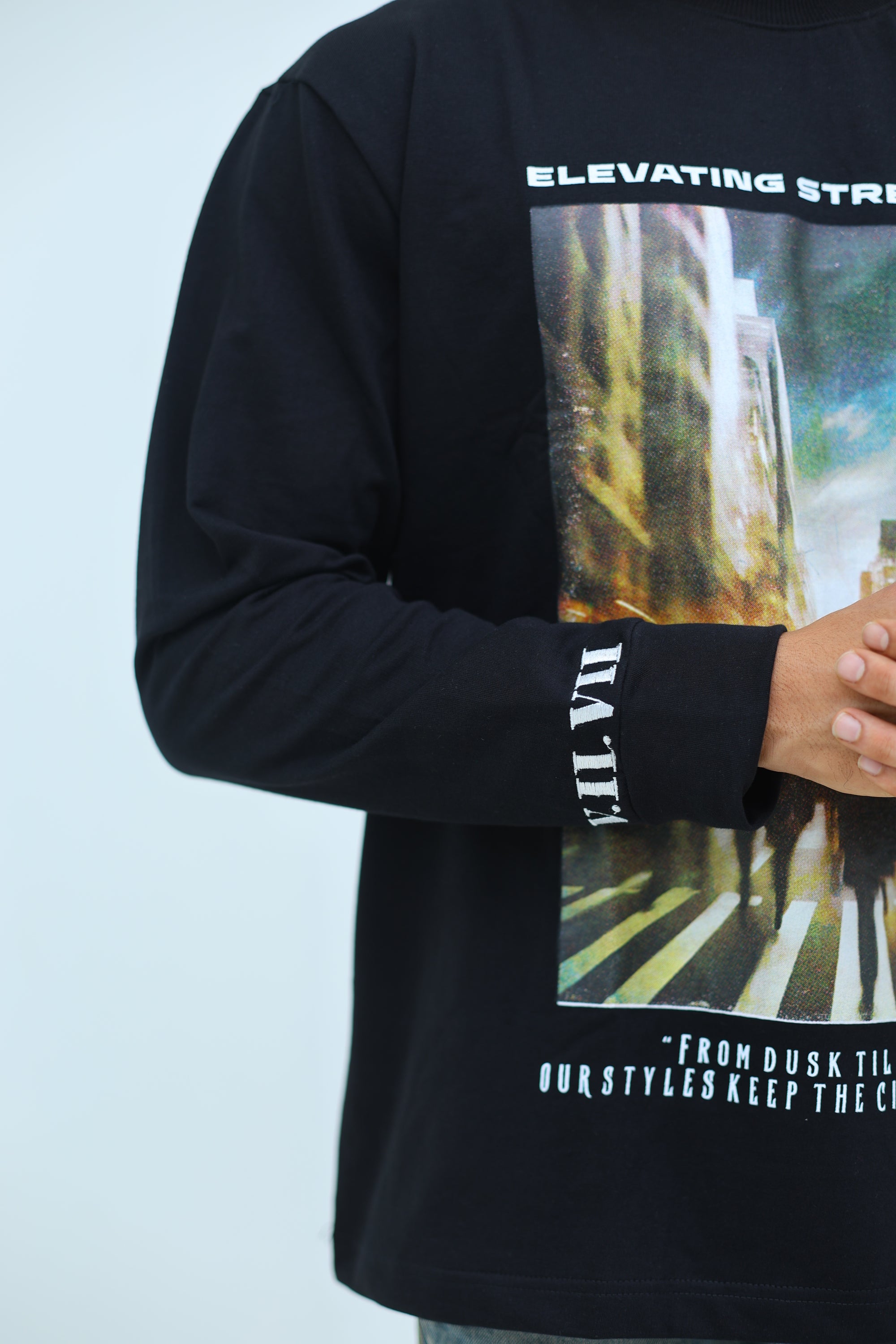 Oversized Fit Printed Jersey Top