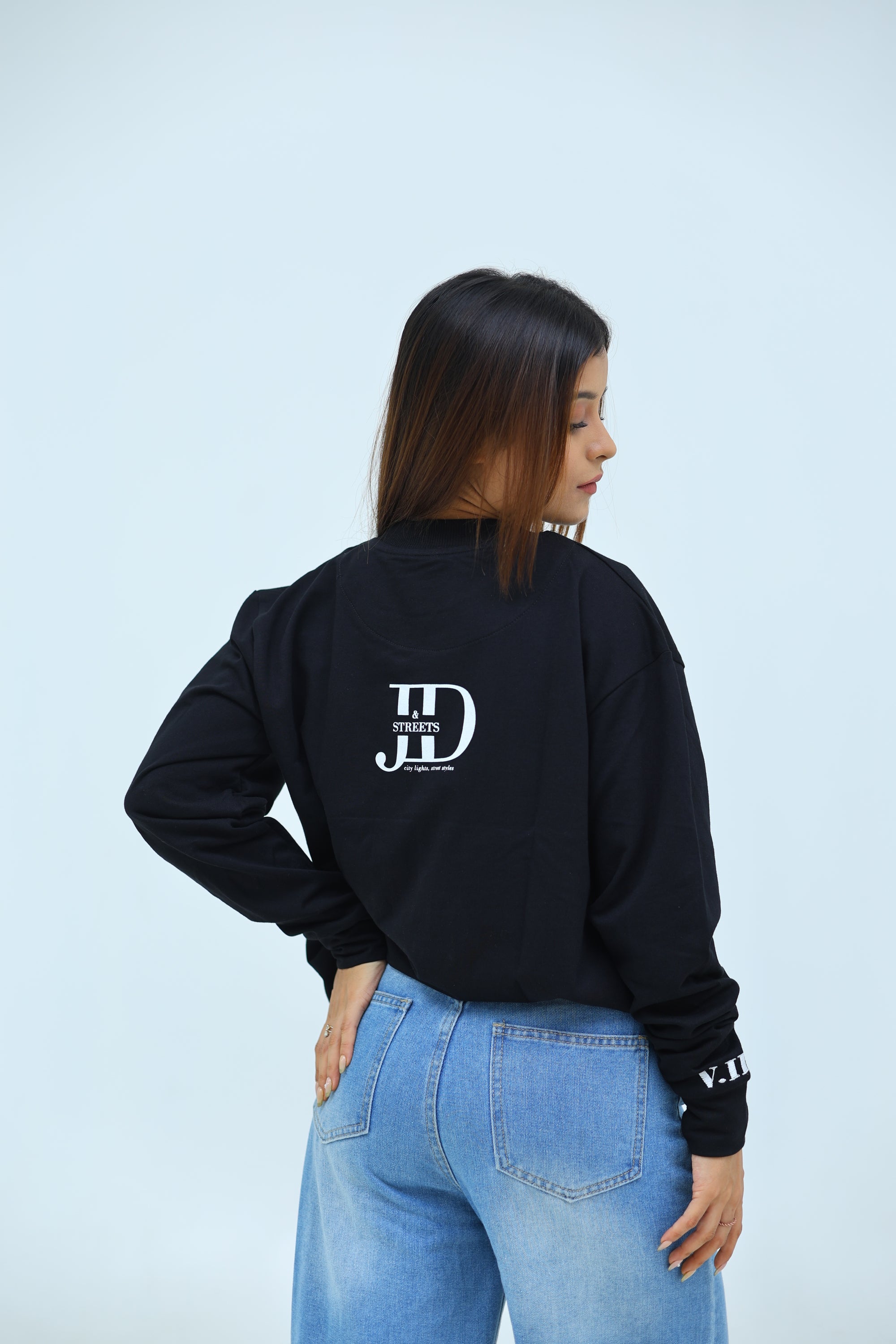 Oversized Fit Printed Jersey Top