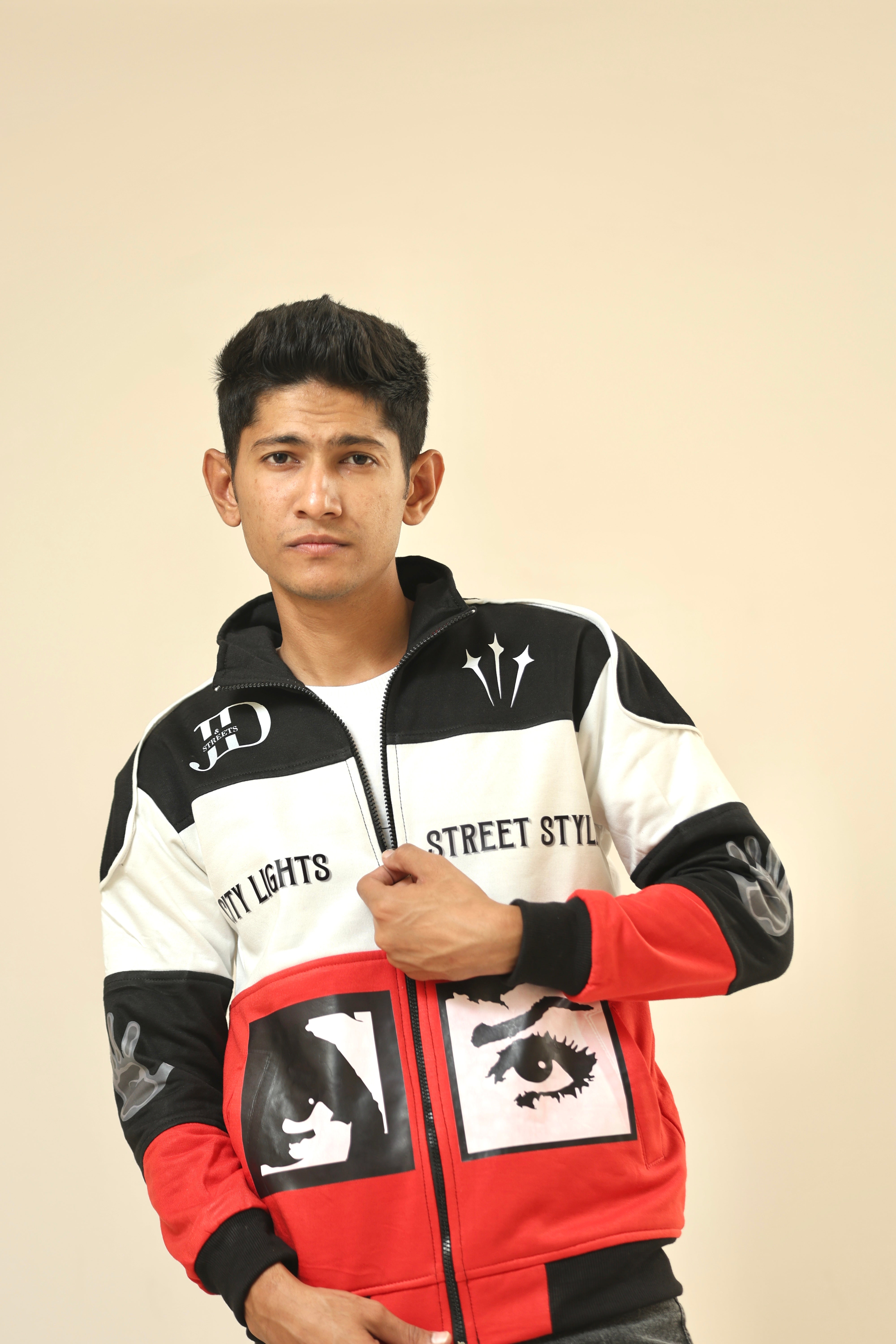 Full Sleeve Colorblock Retro Jacket